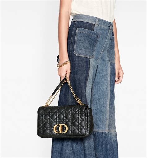 dior caro bag large|Dior denim caro bag.